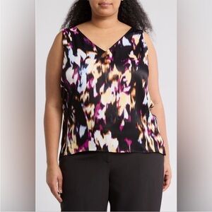 New! Nordstrom brand Women's Sleeveless Abstract Print Blouse Size 1X